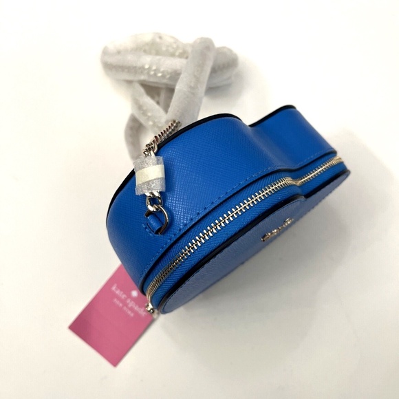 KATE SPADE Love Shack Mini Heart Crossbody Summer Night Blue K6063 NWT $260 - Picture 6 of 13